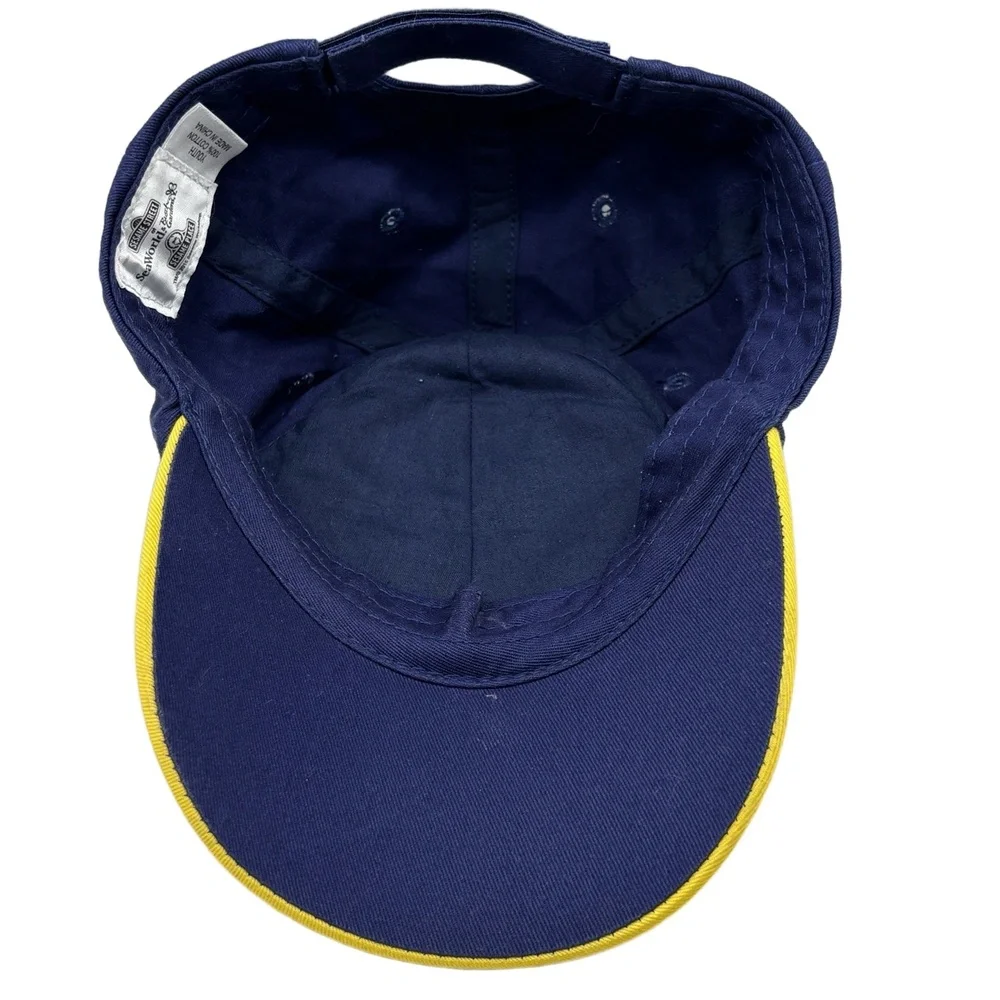 Sesame Street Elmo Hat Youth SeaWorld Busch Gardens 2015 Blue Yellow Baseball